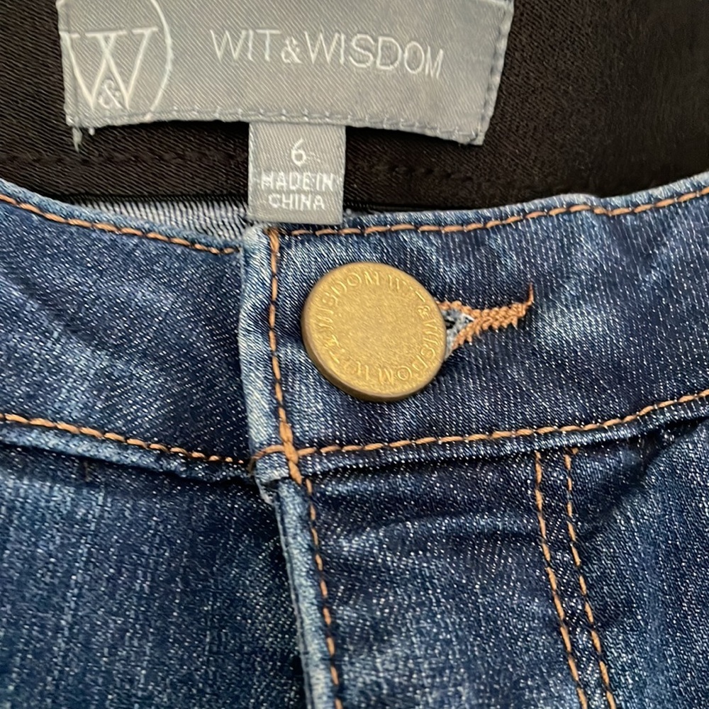 Wit & Wisdom denim shorts. Size 6. Long shorts, Bermuda length and clam diggers